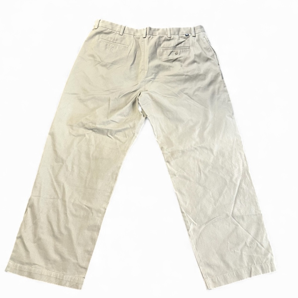 Chaps True American Chino Pants Mens 40x32 Khaki Flat Front Straight Leg - Picture 2 of 3